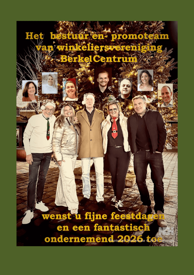 Bestuur en Promoteam Berkel Centrum wensen u fijne feestdagen